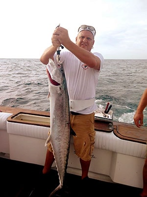 Deen Catches A big fish on his charter off of Ameilia Island
